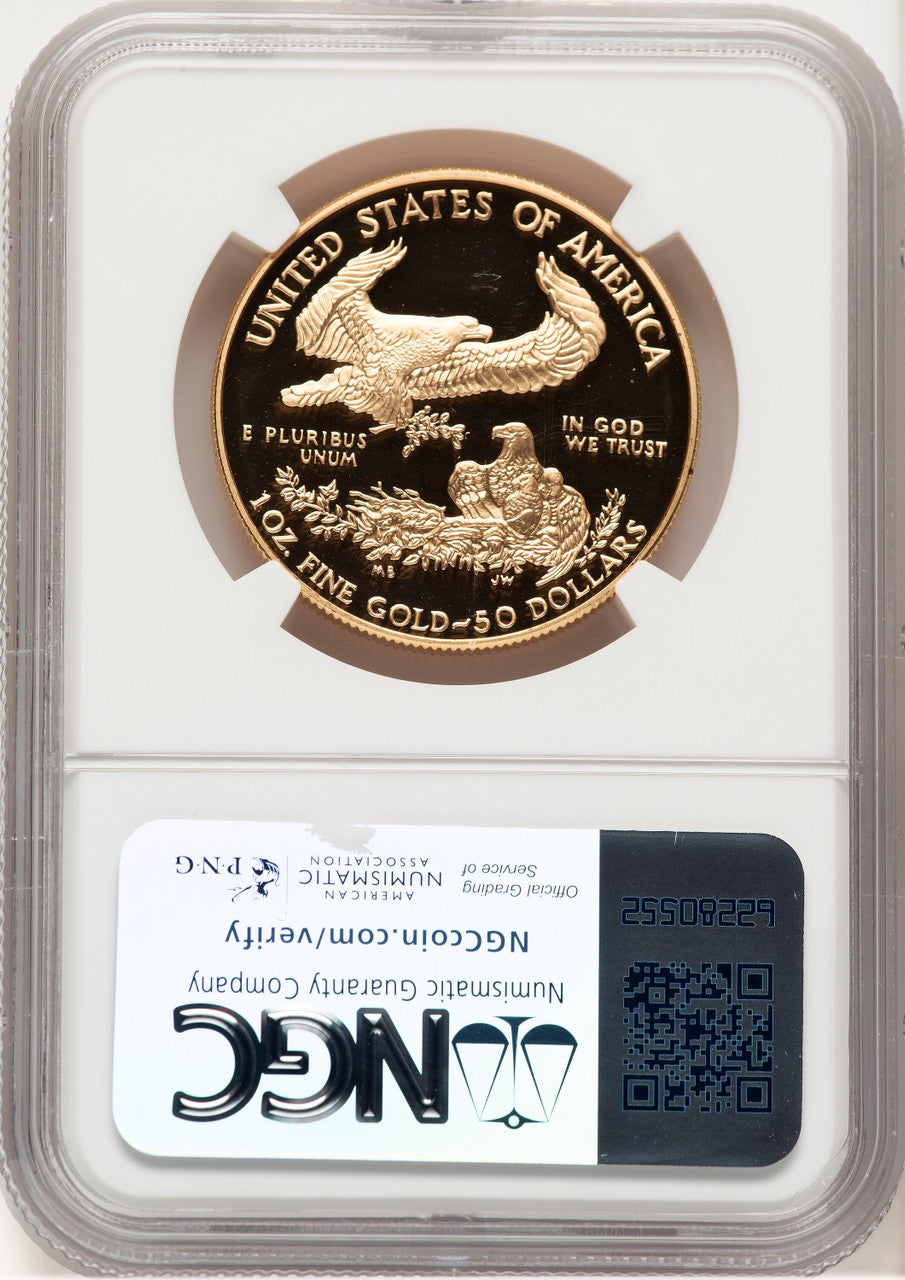 1994-W Proof Gold Eagle 1 oz Brown Label NGC MS70