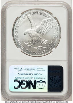2025-(P) Silver Eagle (Privy Mark) First 50000 Jeff Garrett Red Book NGC MS70