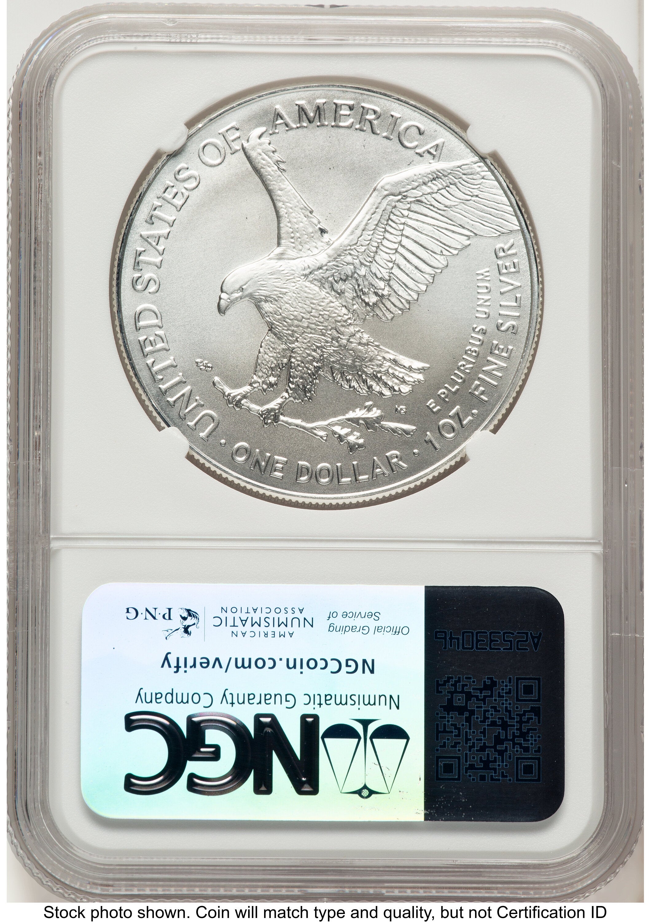 2025-(P) Silver Eagle (Privy Mark) First 50000 Jeff Garrett Red Book NGC MS70