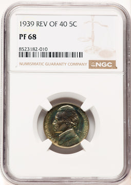 1939 5C Reverse of 1940 Proof Jefferson Nickel NGC PR68