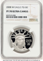 2008-W Proof Platinum Eagle 1 oz Brown Label NGC PF70