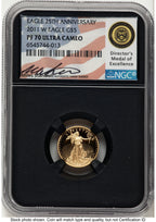 2011-W Proof Gold Eagle 1/10 oz Miles Standish NGC PF70