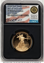 2011-W Proof Gold Eagle 1/2 oz Miles Standish NGC PF70