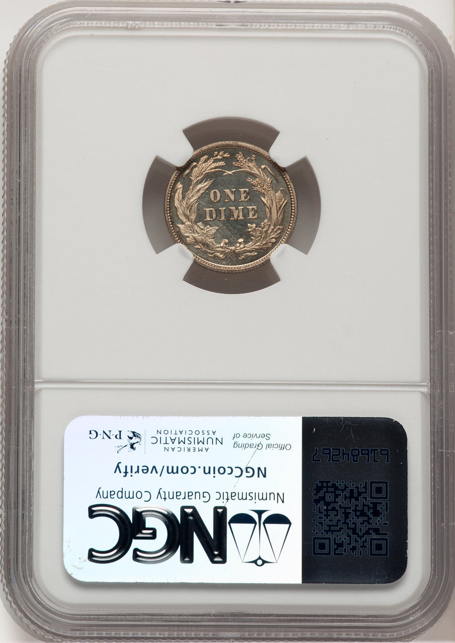 1896 10C CA Proof Barber Dime NGC PR67