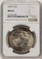1927-S Peace Dollar NGC MS65 (777985023)