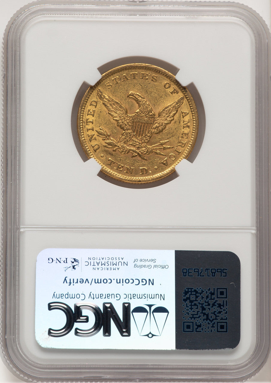 1856 $10 Liberty Eagle NGC AU58