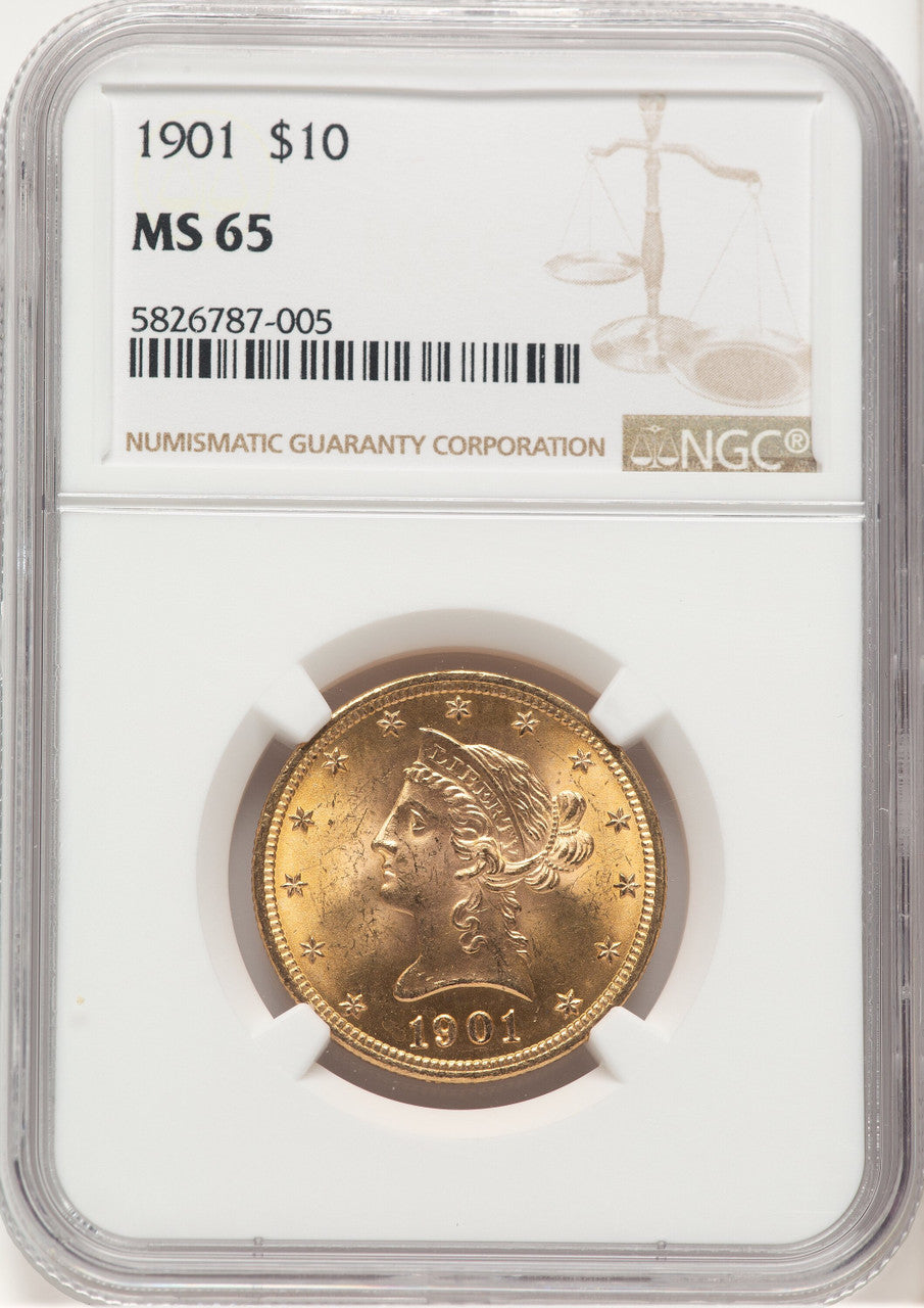 1901 $10 Liberty Eagle NGC MS65 (777999078)