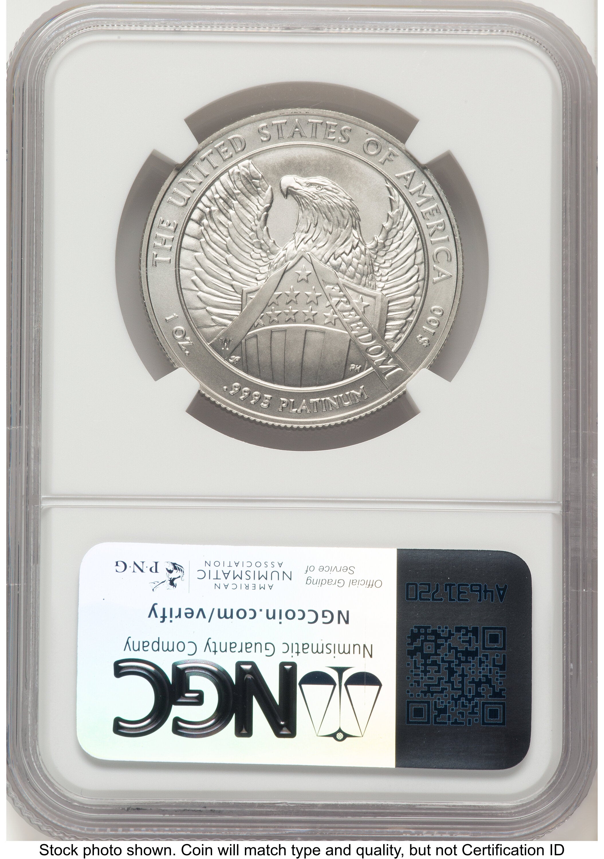 2007-W Burnished Platinum Eagle 1 oz Brown Label NGC MS70