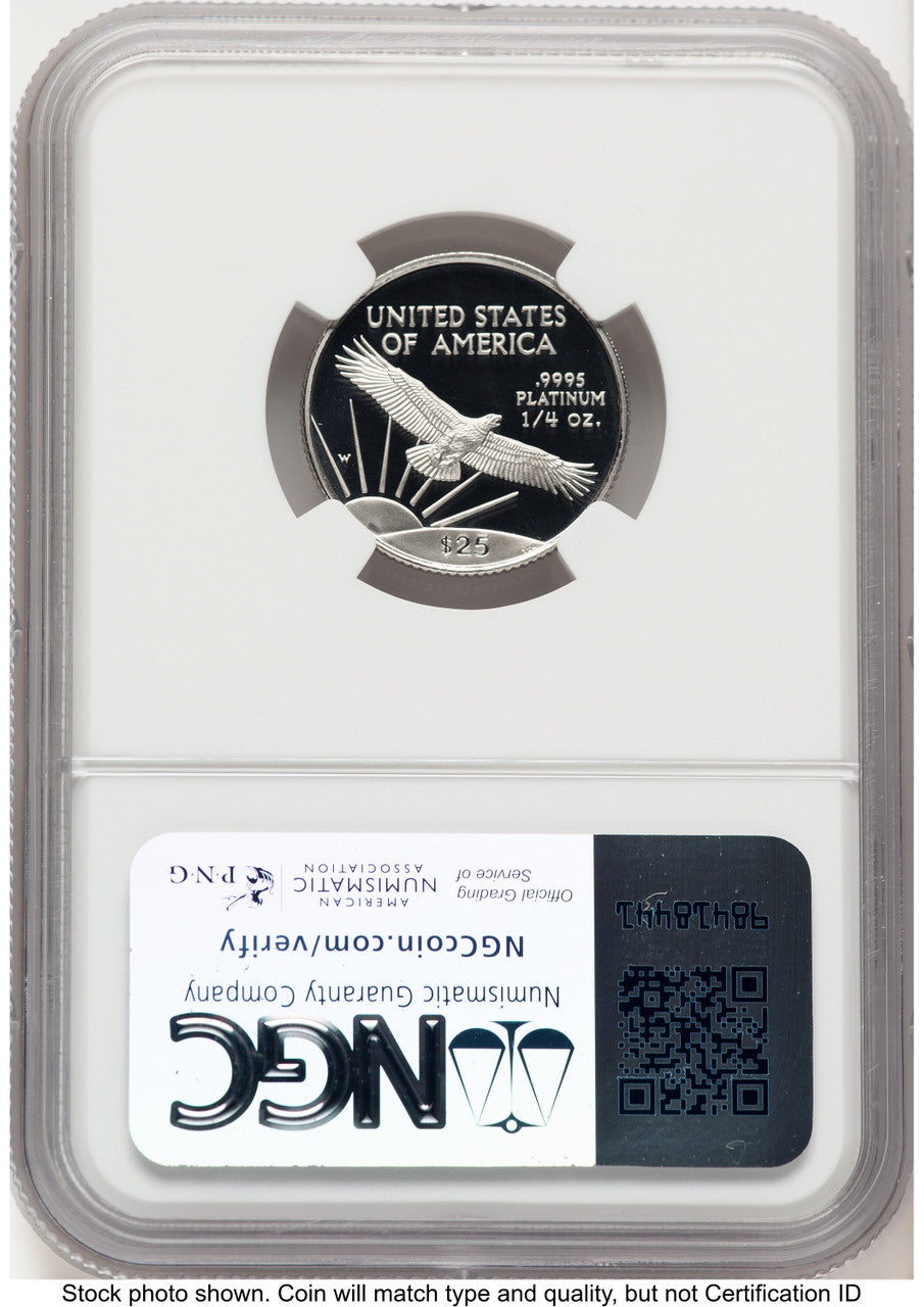 1997-W Proof Platinum Eagle 1/4 oz Brown Label NGC PF70 (778006053)