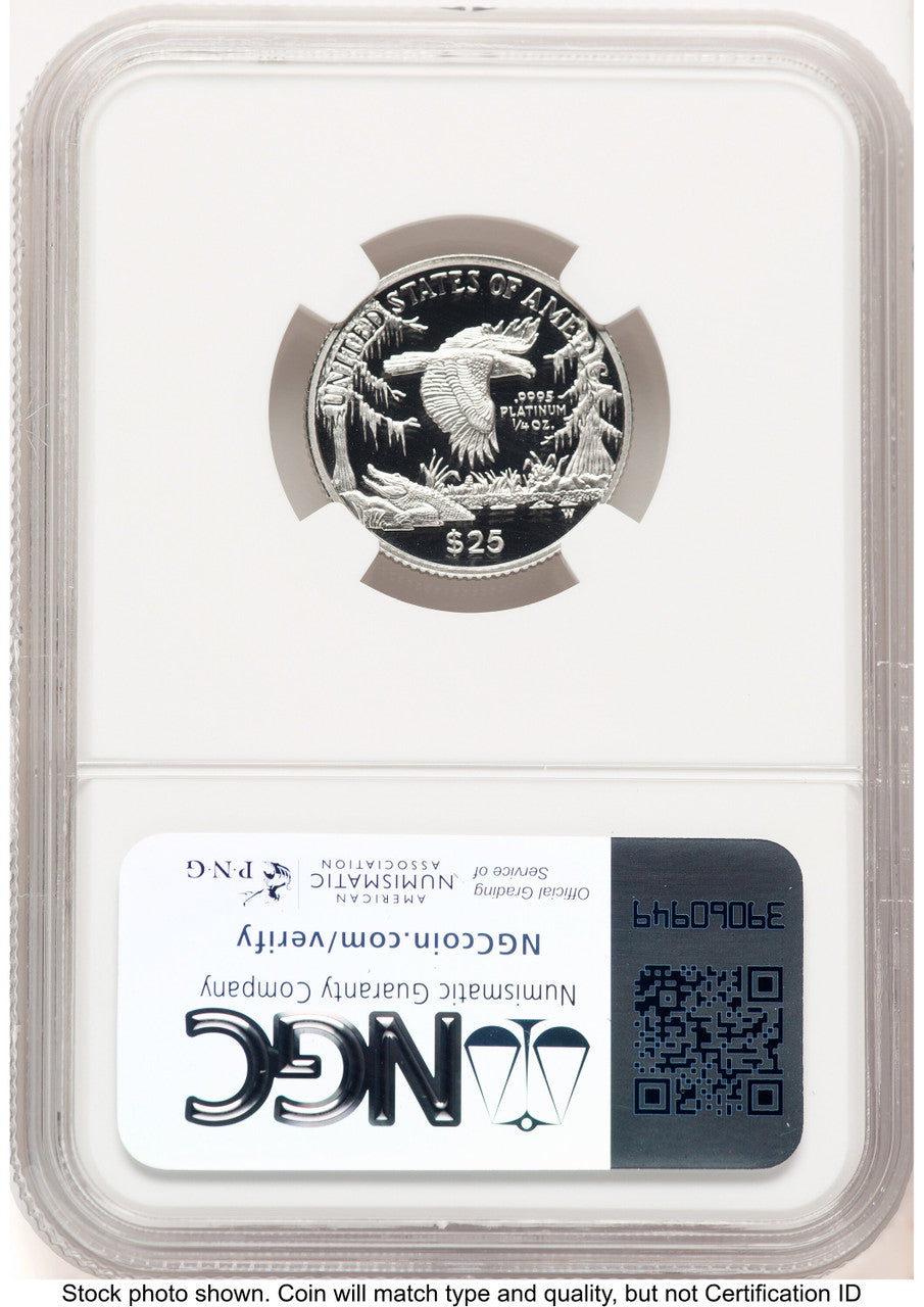 1999-W Proof Platinum Eagle 1/4 oz Brown Label NGC PF70 (778006067)