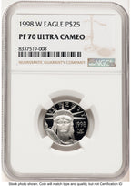 1998-W Proof Platinum Eagle 1/4 oz Brown Label NGC PF70 (778006071)