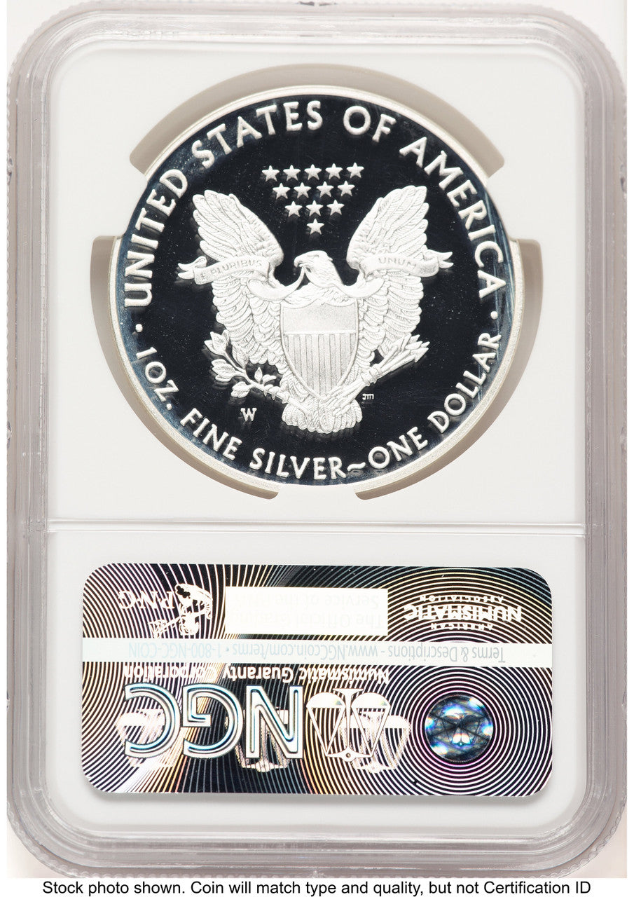2016-W Proof Silver Eagle 1 oz ER Blue NGC PF70