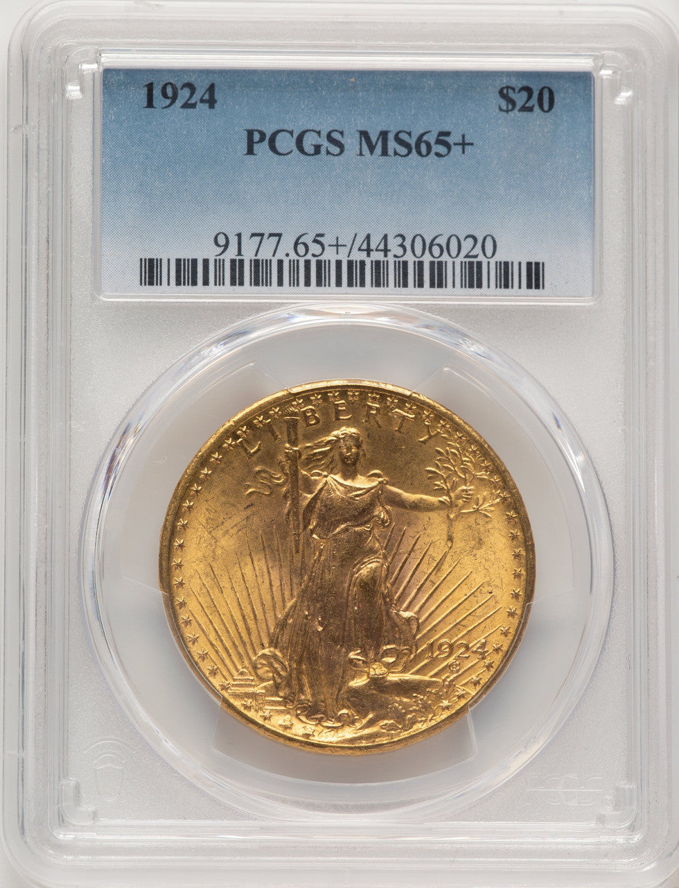1924 $20 Saint Saint-Gaudens Double Eagle PCGS MS65+ (778052005)