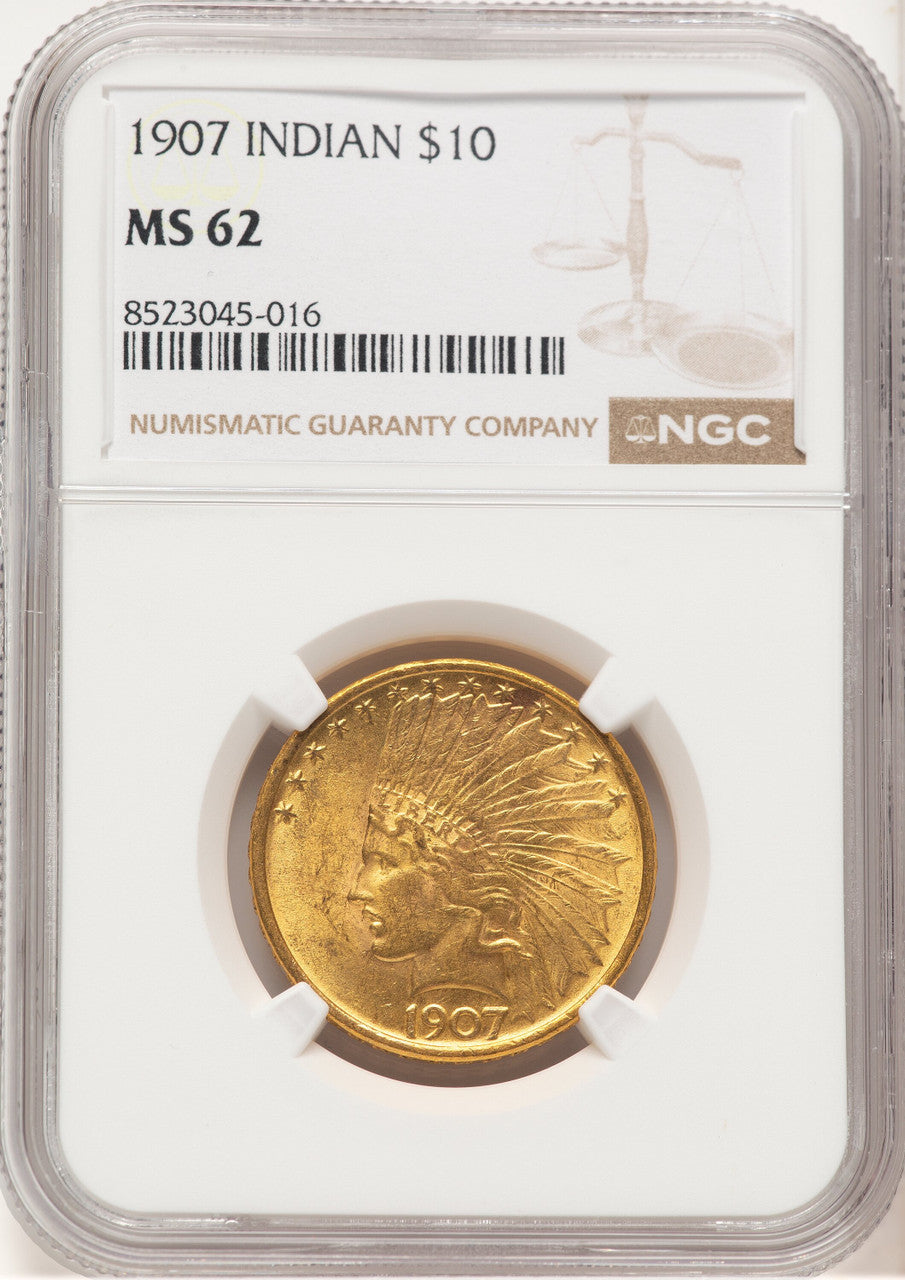 1907 $10 No Motto Indian Eagle NGC MS62 (778156004)