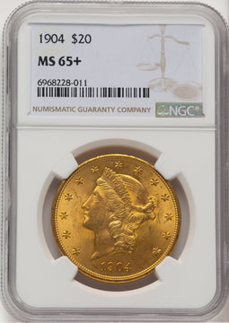 1904 $20 Liberty Liberty Double Eagle NGC MS65+ (778184001)