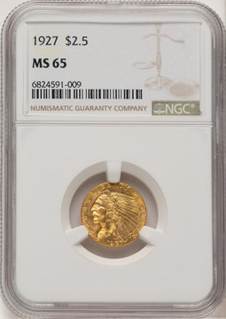1927 $2.50 Indian Quarter Eagle NGC MS65 (778185022)