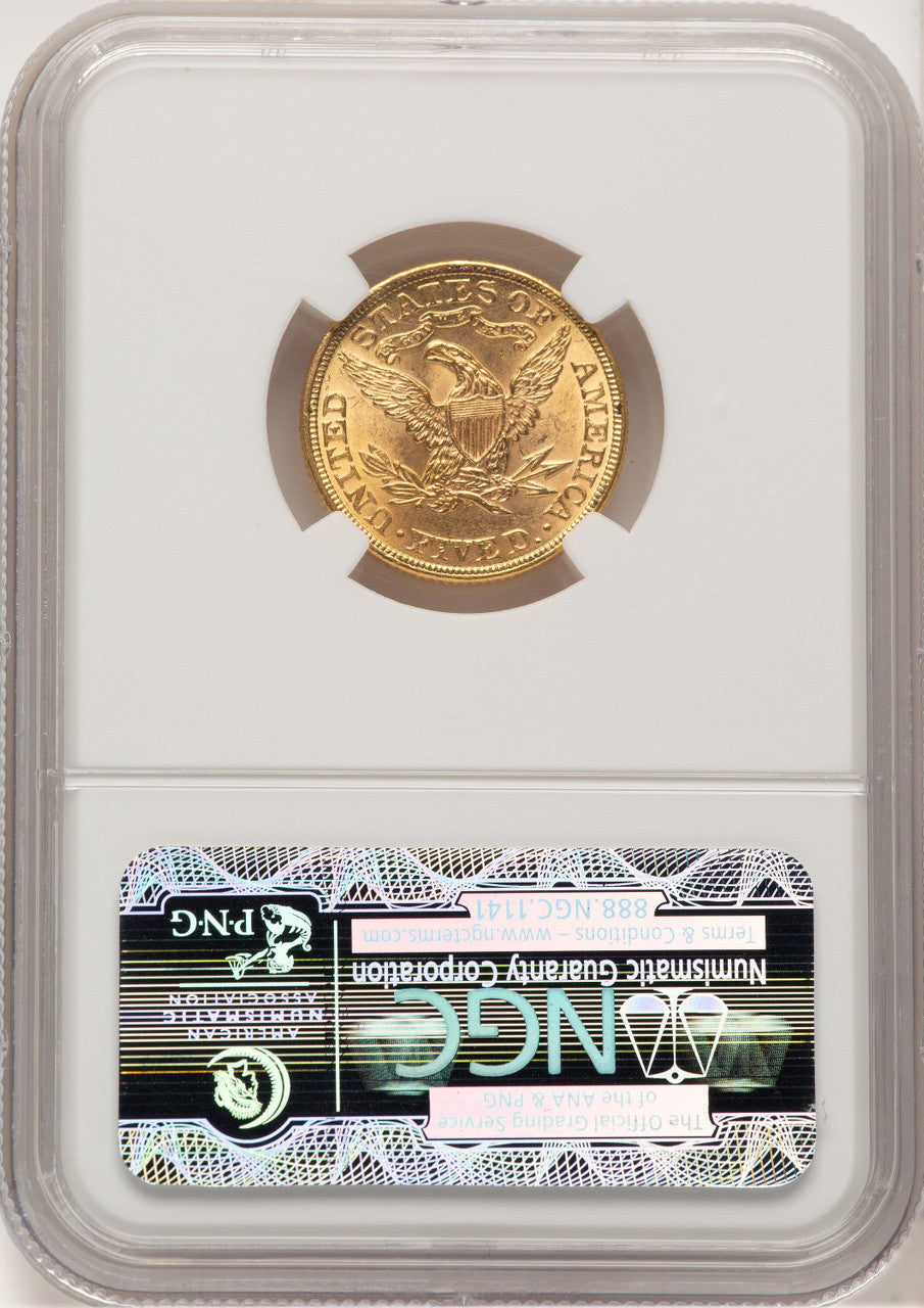 1899 $5 Liberty Half Eagle NGC MS65 (778185050)