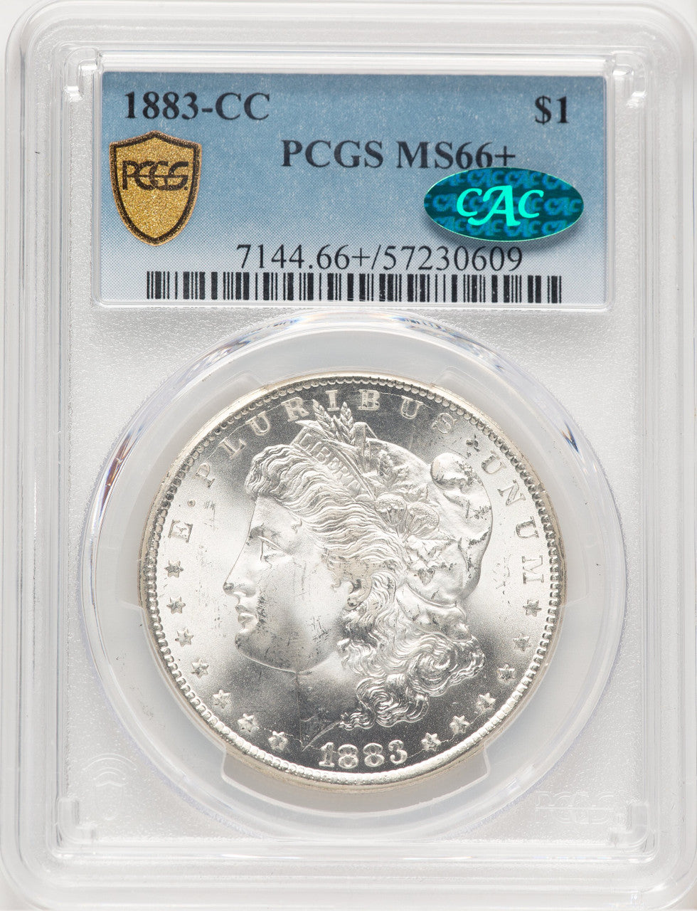 1883-CC CAC Morgan Dollar PCGS MS66+