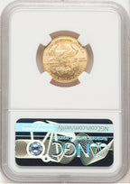 2007-W Burnished Gold Eagle 1/4 oz Brown Label NGC MS70