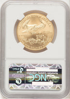2008-W Burnished Gold Eagle 1 oz Brown Label NGC MS70