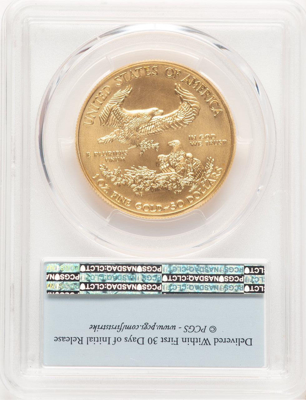 2012-W Burnished Gold Eagle 1 oz FS Flag PCGS MS70