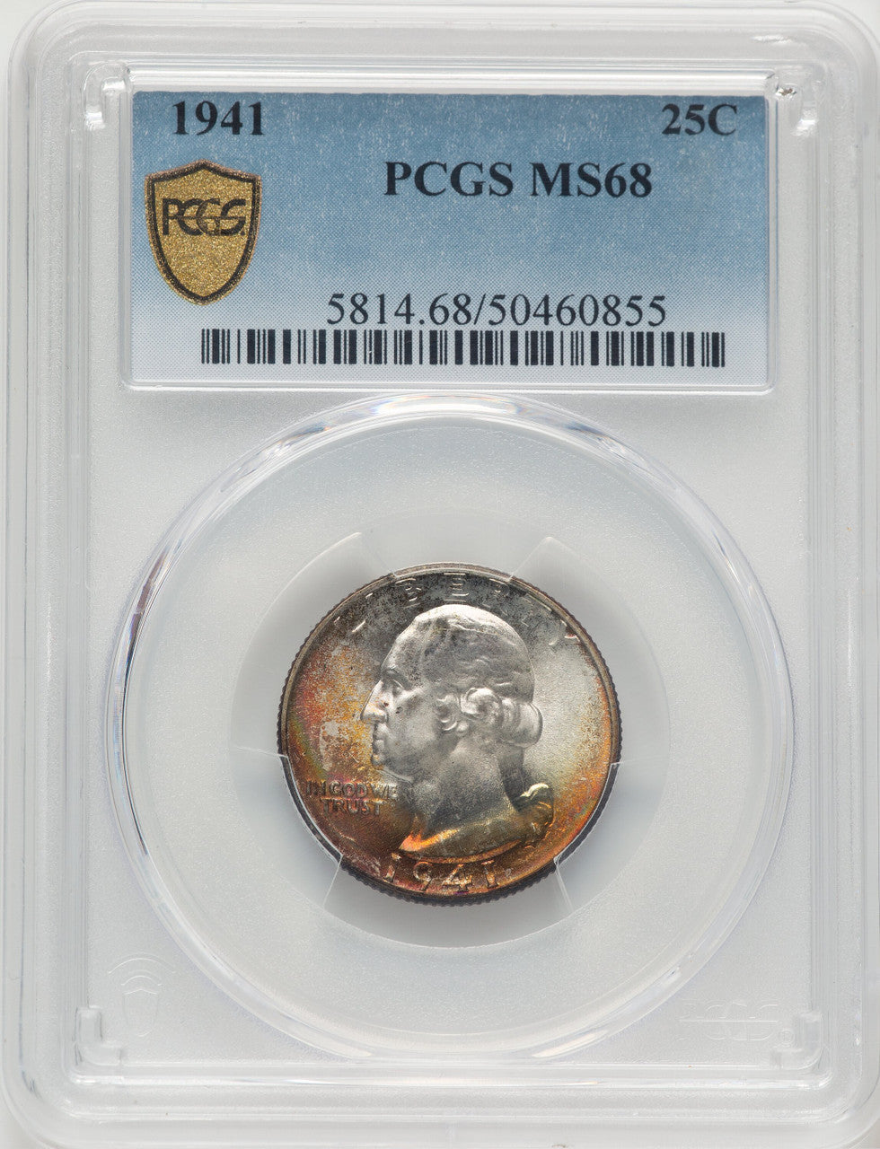 1941 25C Washington Quarter PCGS MS68