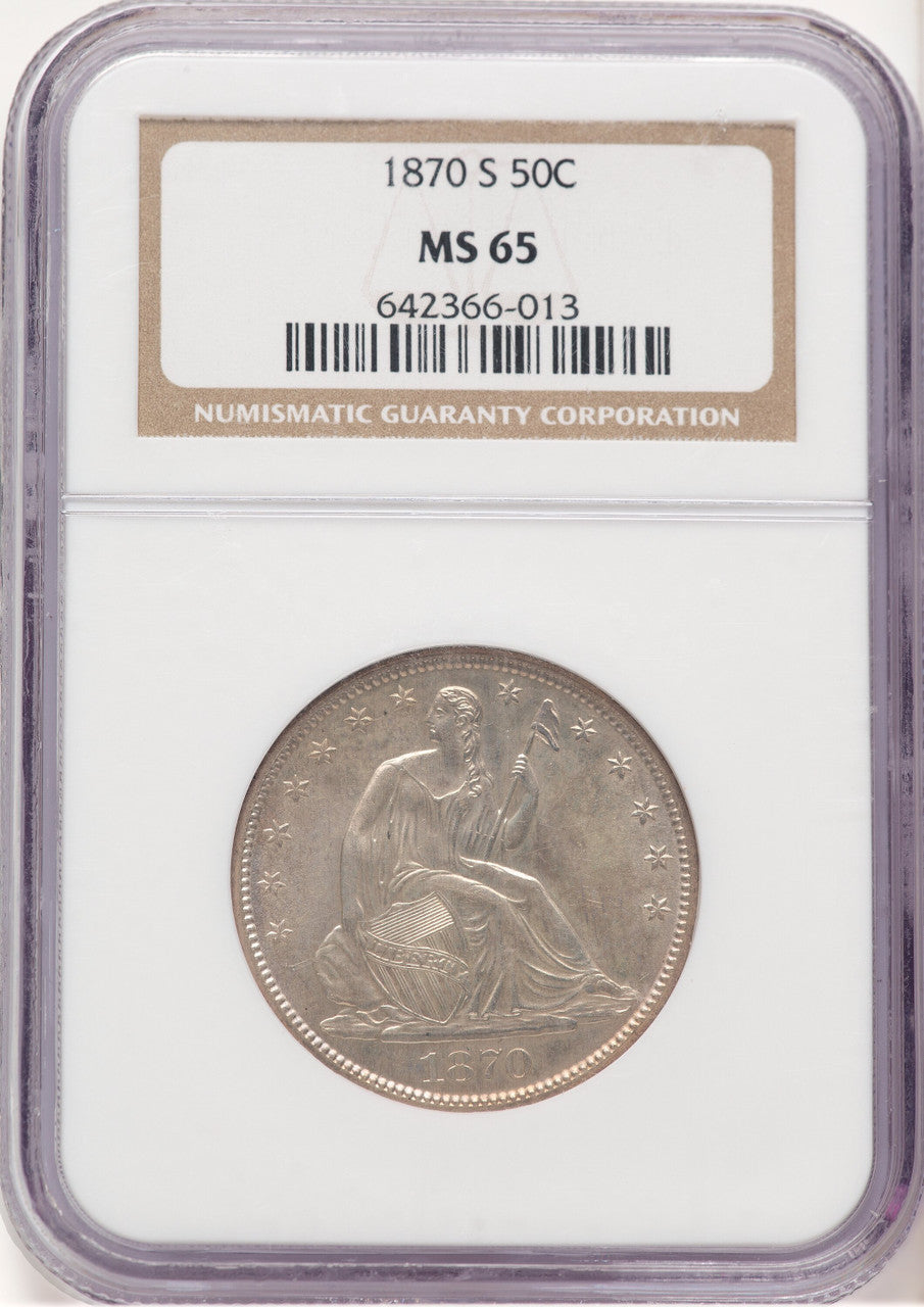 1870-S 50C Seated Half Dollar NGC MS65 (778256005)