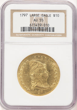 1797 $10 LG EAGLE Early Eagle NGC AU55 (778256012)