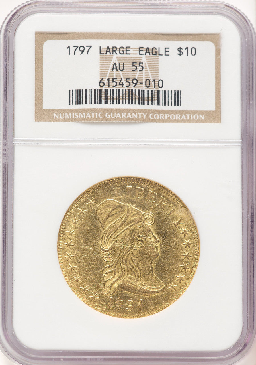 1797 $10 LG EAGLE Early Eagle NGC AU55 (778256012)