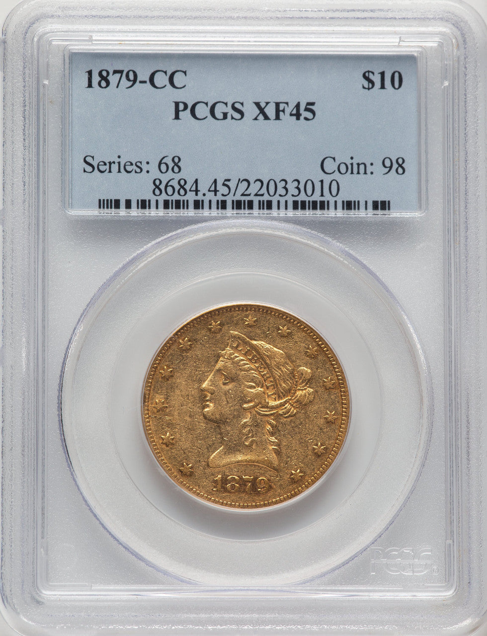 1879-CC $10 Liberty Eagle PCGS XF45
