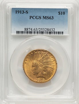 1913-S $10 Indian Eagle PCGS MS63