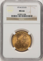 1914-D $10 Indian Eagle NGC MS66 (778256017)