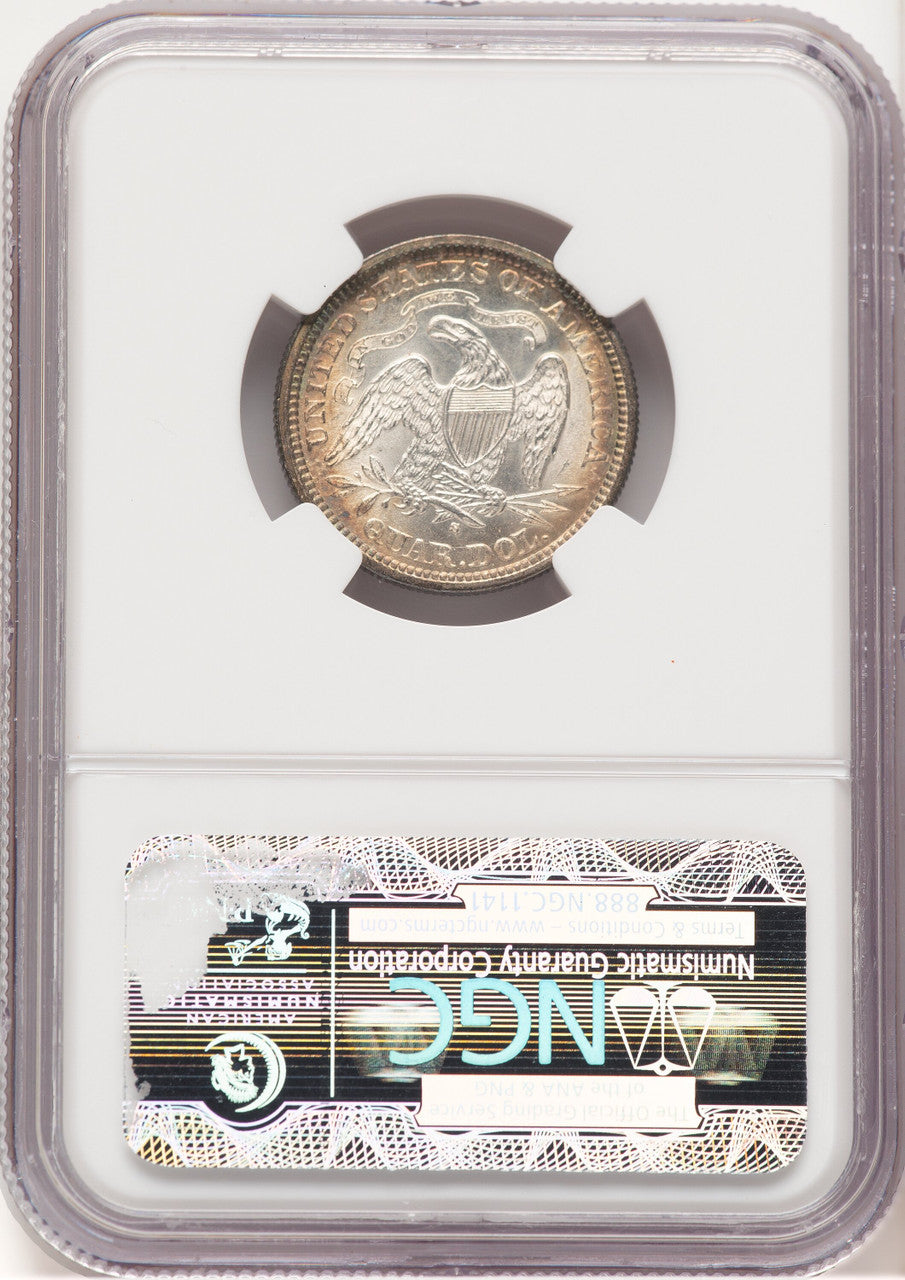 1874-S 25C ARROWS Seated Quarter NGC MS67