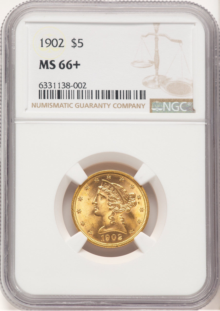 1902 $5 Liberty Half Eagle NGC MS66+