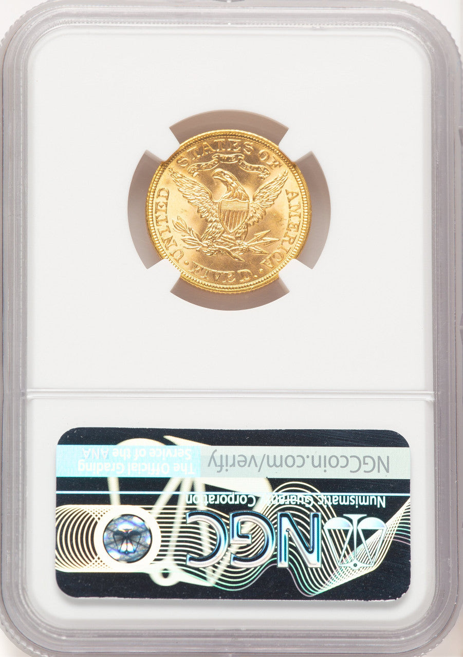 1902 $5 Liberty Half Eagle NGC MS66+