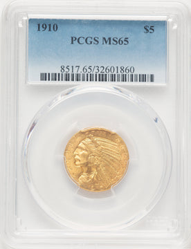 1910 $5 Indian Half Eagle PCGS MS65 (778256044)