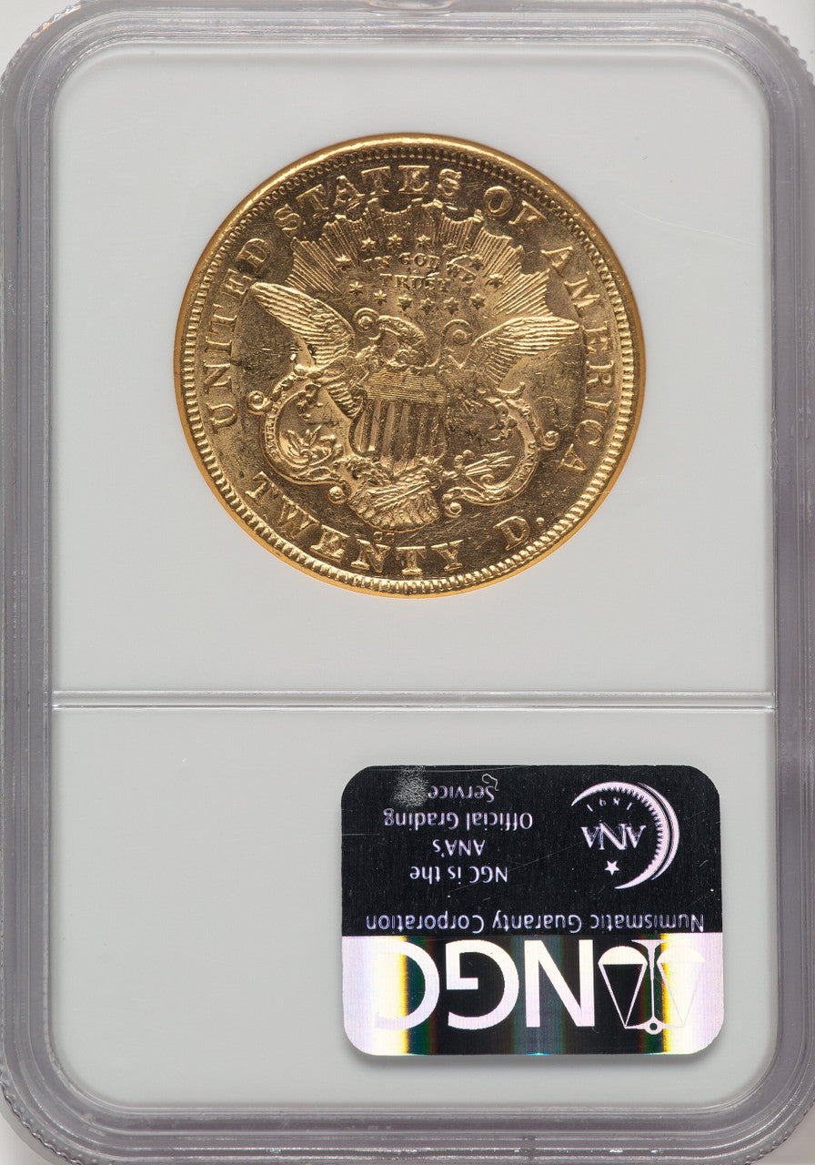 1875-CC $20 Liberty Double Eagle NGC AU58 (778256051)
