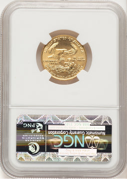 1989 Gold Eagle 1/4 oz Brown Label NGC MS69