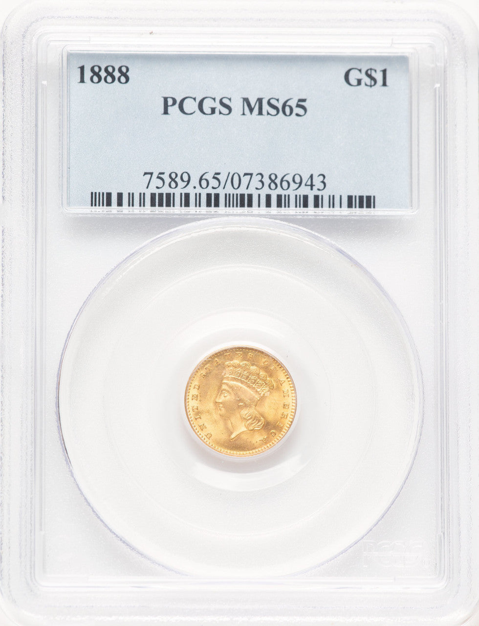 1888 G$1 Gold Dollar PCGS MS65 (778274020)