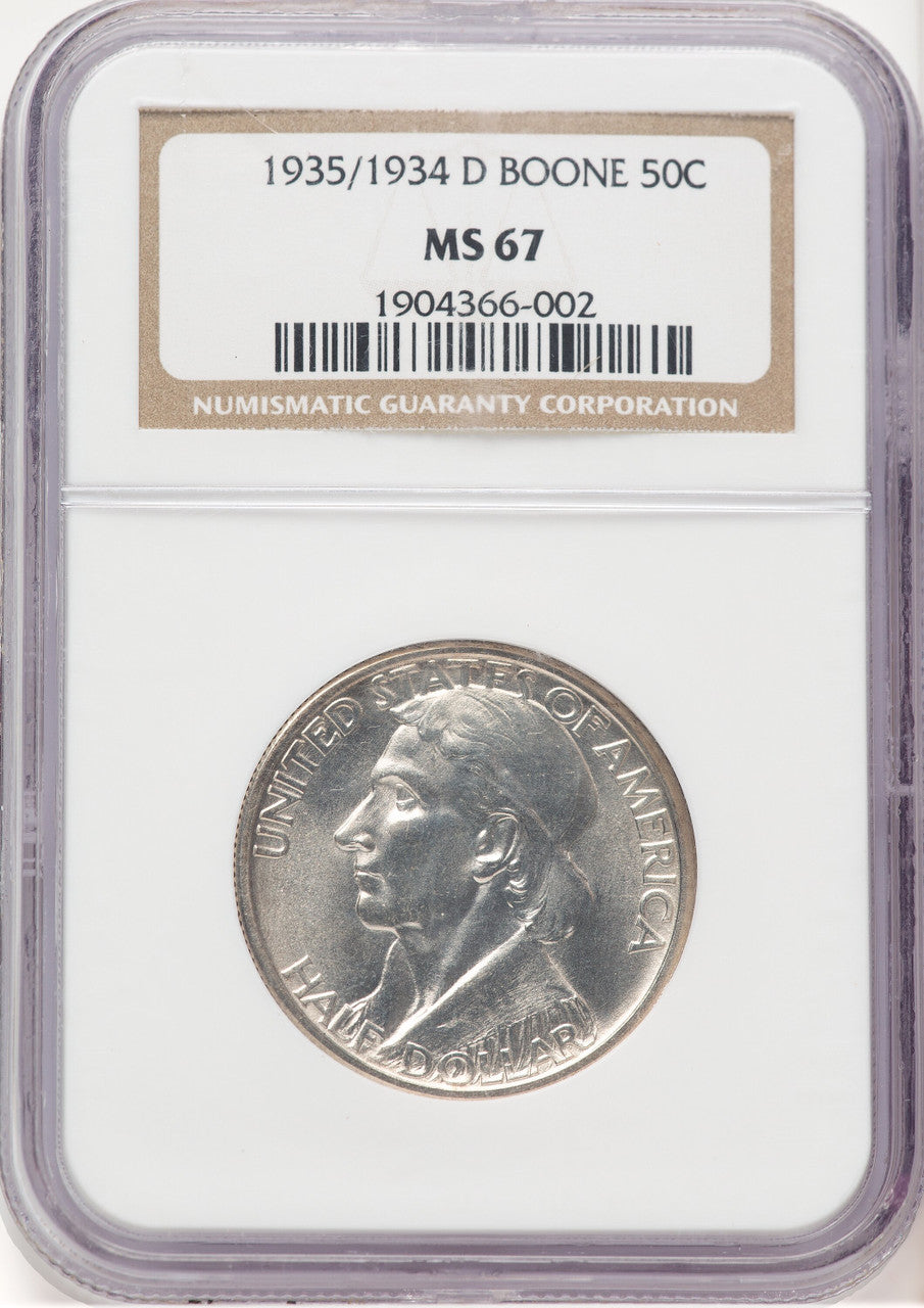 1935/34-D 50C Boone Commemorative Silver NGC MS67 (778276006)