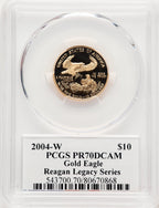 2004-W Proof Gold Eagle 1/4 oz Reagan Legacy Series Michael Reagan PCGS PR70