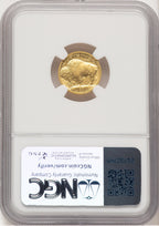 2008-W Burnished Gold Buffalo 1/10 oz Brown Label NGC MS70