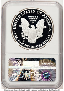 2012-S Proof Silver Eagle Coin & Currency Set 1 oz John Reagan Bust Art NGC PF70 Mercanti