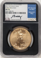 2017-W Burnished Gold Eagle 1 oz ER NGC MS70 Ed Moy