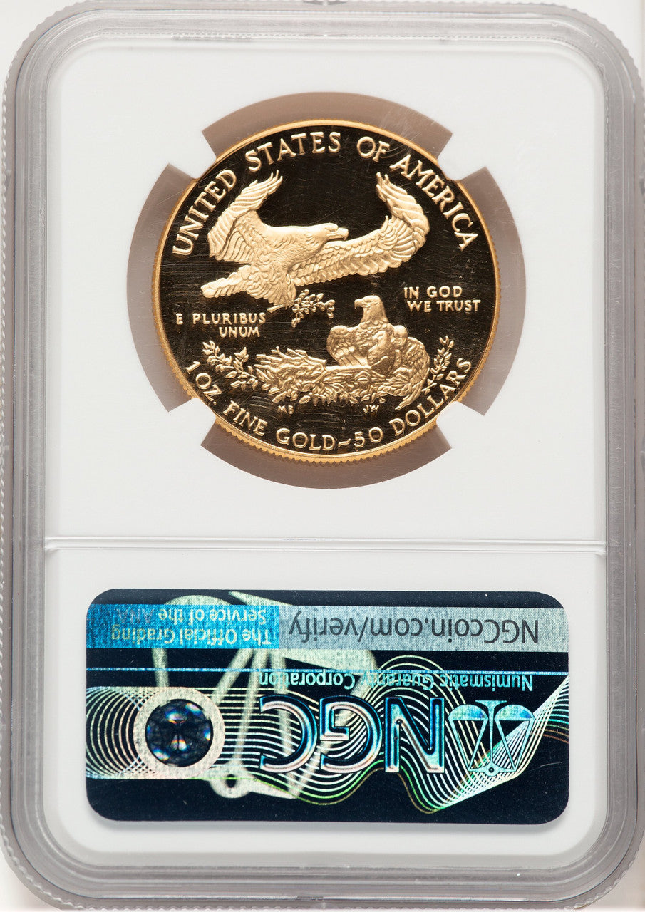 1990-W Proof Gold Eagle 1 oz Reagan Legacy Series NGC PF70