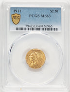 1911 $2.50 Indian Quarter Eagle PCGS MS63 (778348011)