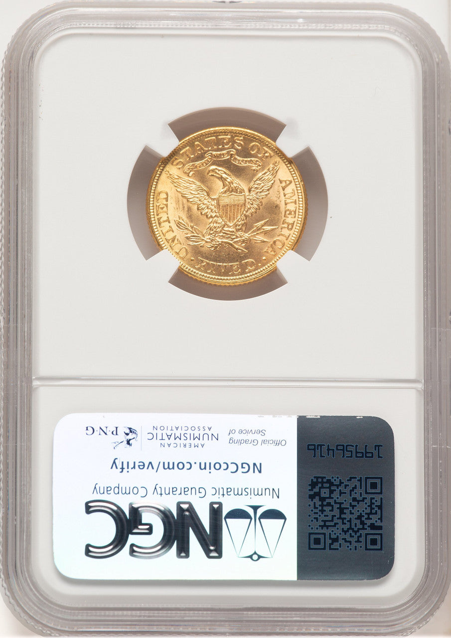 1882 $5 Liberty Half Eagle NGC MS65 (778352001)