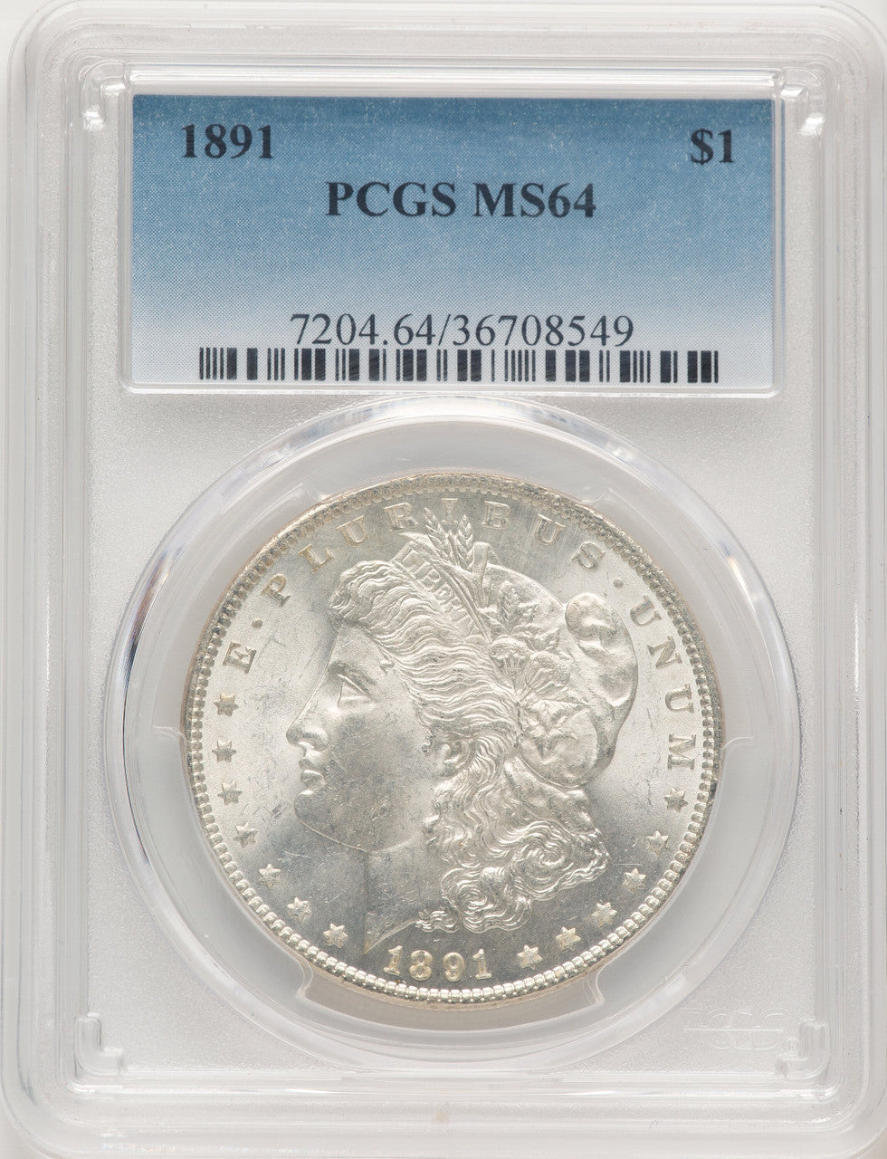 1891 Morgan Dollar PCGS MS64 (778386074)