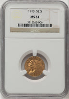 1913 $2.50 Indian Quarter Eagle NGC MS61 (778392020)