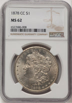 1878-CC Morgan Dollar NGC MS62 (778392075)